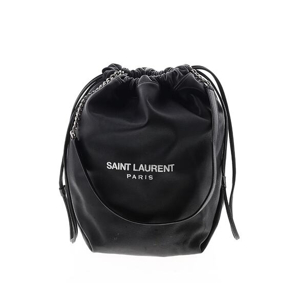 Yves Saint Laurent Black Leather Teddy Bucket Bag W Interior Snap Pouch W COA - Picture 2 of 13